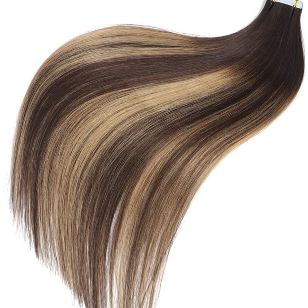 Ombre Balayage Tape In Hair Extensions,18'' 2 PACK